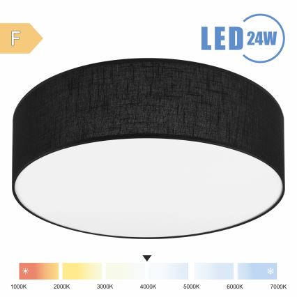 Brilagi - LED Plafon SIRIJA LED/24W/230V śr. 45 cm czarny