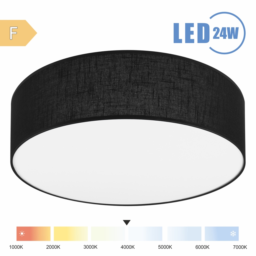 Brilagi - LED Plafon SIRIJA LED/24W/230V śr. 45 cm czarny