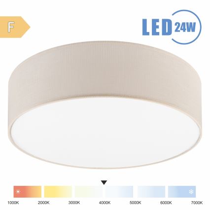 Brilagi - LED Plafon SIRIJA LED/24W/230V śr. 45 cm kremowy