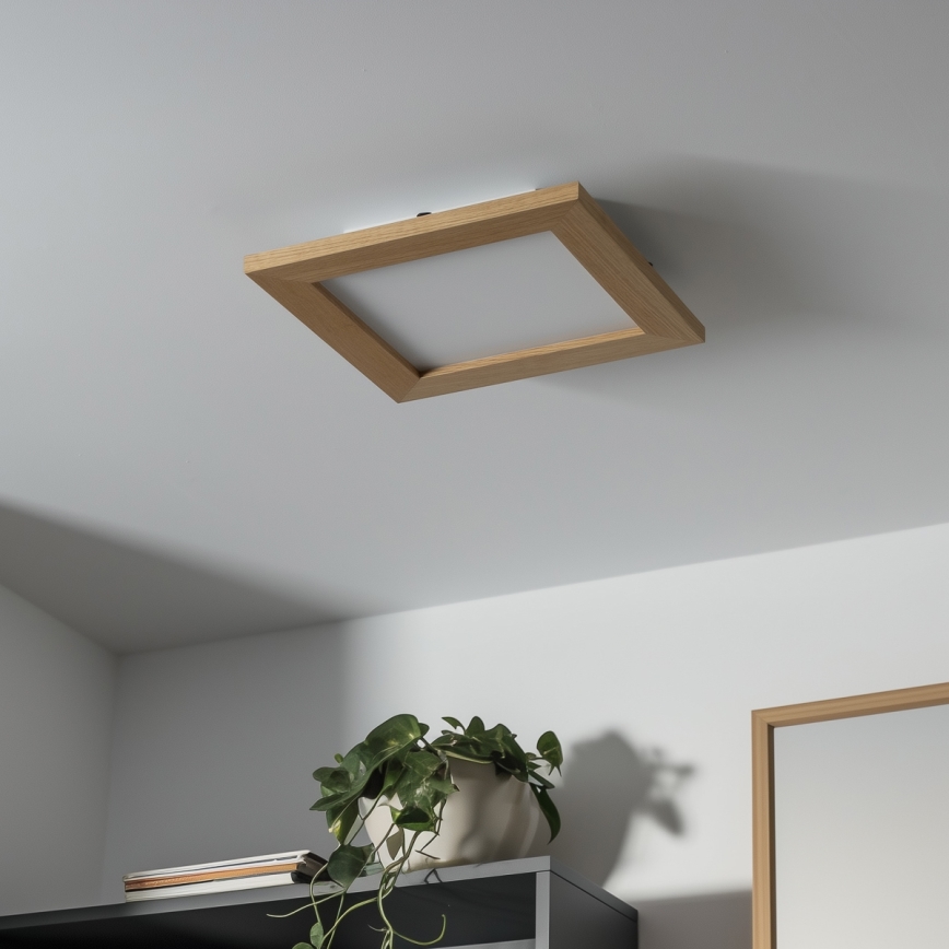 Brilagi - LED Plafon SLIMFRAME WOOD LED/25W/230V 34x34 cm brązowy