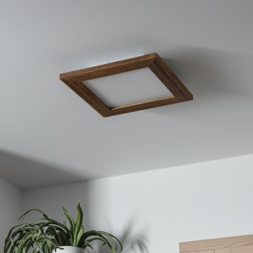 Brilagi - LED Plafon SLIMFRAME WOOD LED/25W/230V 34x34 cm brązowy