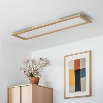 Brilagi - LED Plafon SLIMFRAME WOOD LED/58W/230V 124x34 cm brązowy