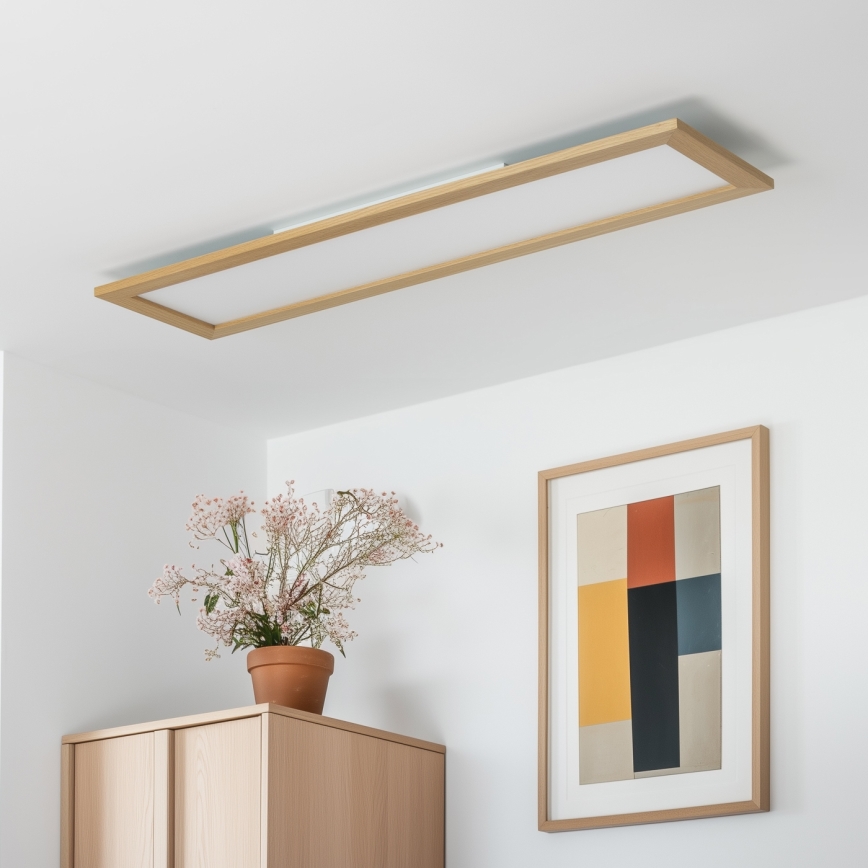 Brilagi - LED Plafon SLIMFRAME WOOD LED/58W/230V 124x34 cm brązowy