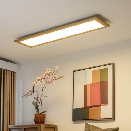 Brilagi - LED Plafon SLIMFRAME WOOD LED/58W/230V 124x34 cm brązowy