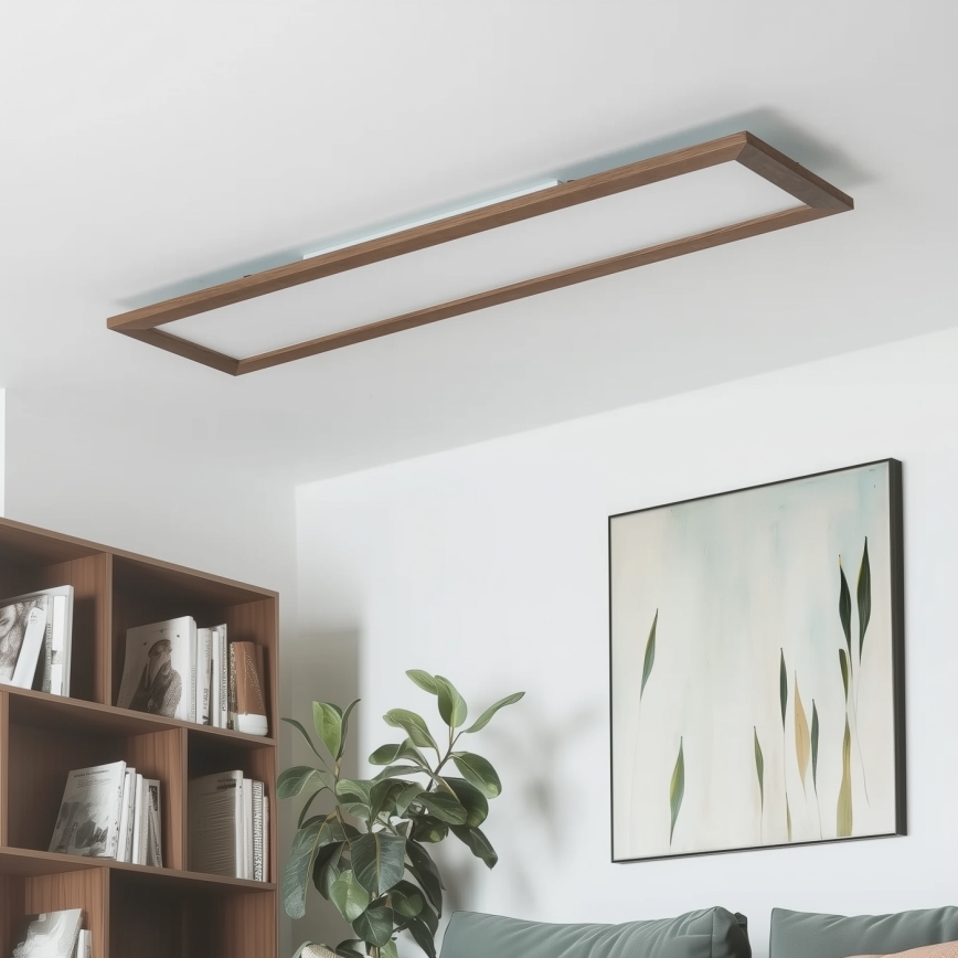 Brilagi - LED Plafon SLIMFRAME WOOD LED/58W/230V 124x34 cm ciemnobrązowy