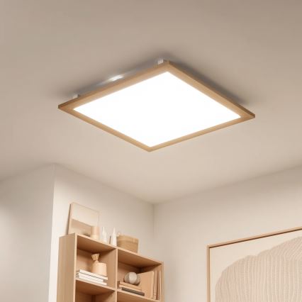 Brilagi - LED Plafon SLIMFRAME WOOD LED/58W/230V 64x64 cm brązowy