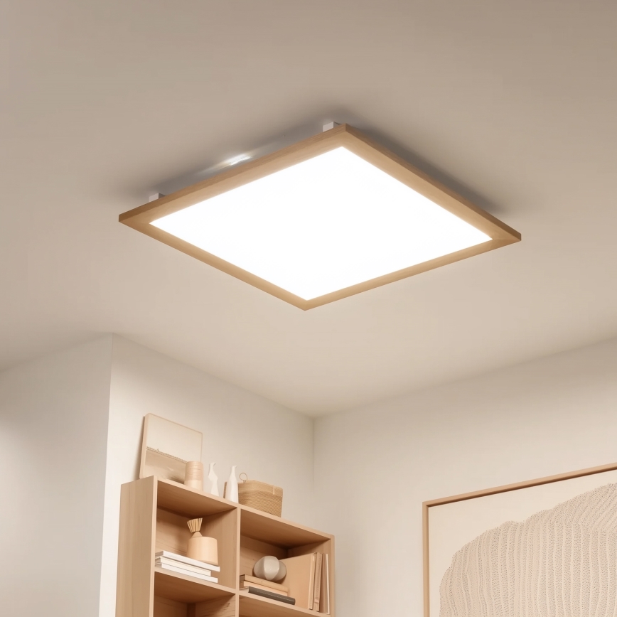 Brilagi - LED Plafon SLIMFRAME WOOD LED/58W/230V 64x64 cm brązowy