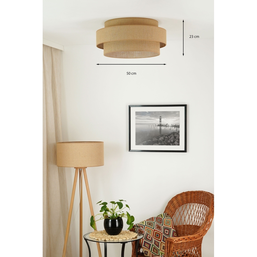 Brilagi - LED Plafon SPACE YUTE LED/12W/230V śr. 50 cm 3000K/4000K/6400K beżowy