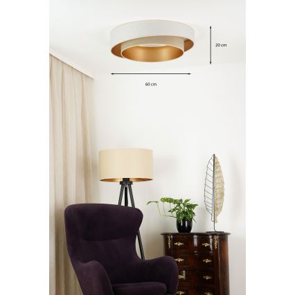 Brilagi - LED Plafon VEGAS SHINE LED/24W/230V śr. 60 cm beżowy/kremowy