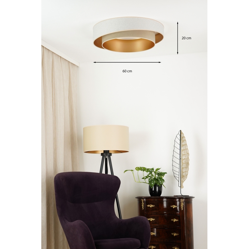 Brilagi - LED Plafon VEGAS SHINE LED/24W/230V śr. 60 cm beżowy/kremowy