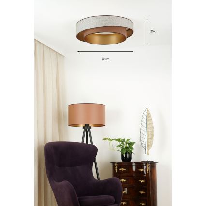 Brilagi - LED Plafon VEGAS SHINE LED/24W/230V śr. 60 cm brązowy