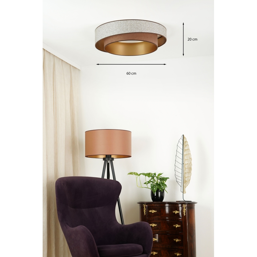 Brilagi - LED Plafon VEGAS SHINE LED/24W/230V śr. 60 cm brązowy