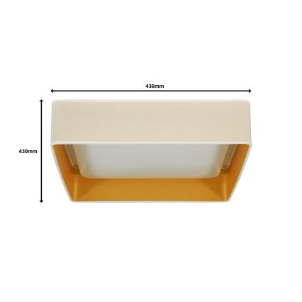 Brilagi - LED Plafon VELVET SQUARE LED/24W/230V kremowy