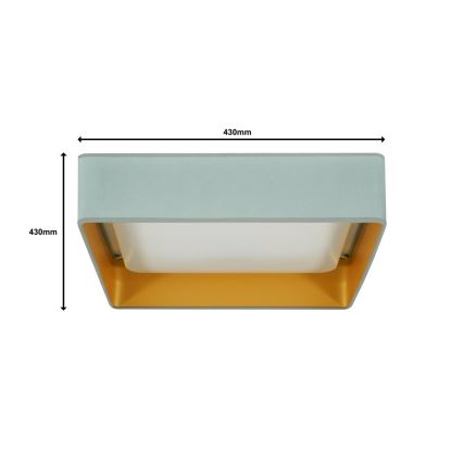 Brilagi - LED Plafon VELVET SQUARE LED/24W/230V miętowy