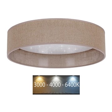 Brilagi - LED Plafon VELVET STAR LED/24W/230V śr. 40 cm 3000K/4000K/6400K beżowy