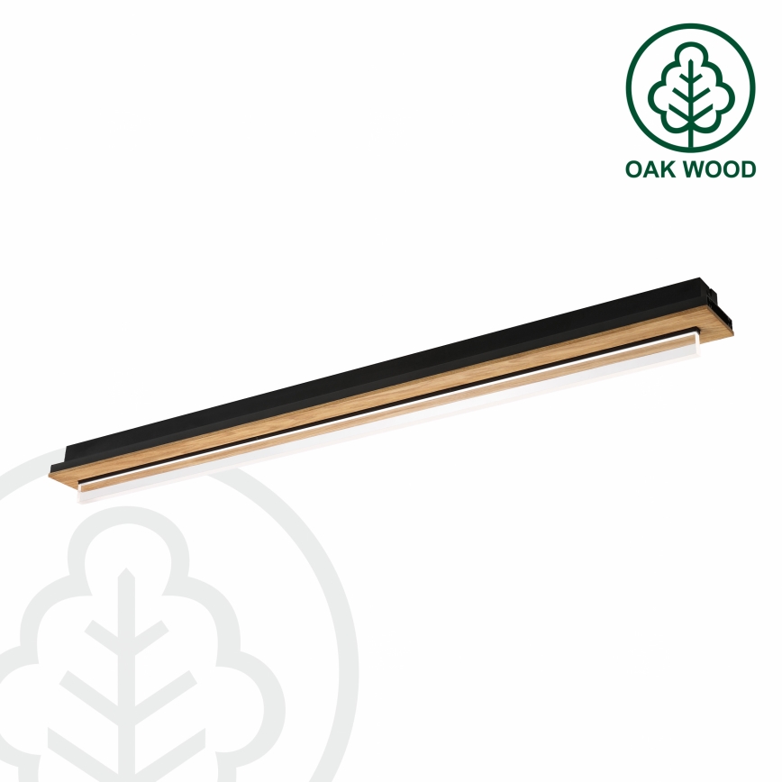 Brilagi - LED plafon WOODY FLAT LED/25W/230V 118 cm dąb/czarny