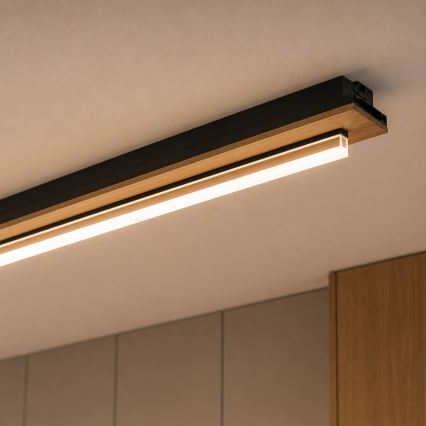 Brilagi - LED plafon WOODY FLAT LED/25W/230V 118 cm dąb/czarny