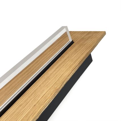 Brilagi - LED plafon WOODY FLAT LED/25W/230V 118 cm dąb/czarny
