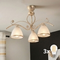 Brilagi - LED Przysufitowy żyrandol ANTICO 3xE27/60W/230V biała patyna