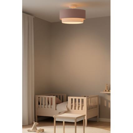 Brilagi - LED Przysufitowy żyrandol BOHO BOBO 1xE27/60W/230V śr. 40 cm różowy/kremowy