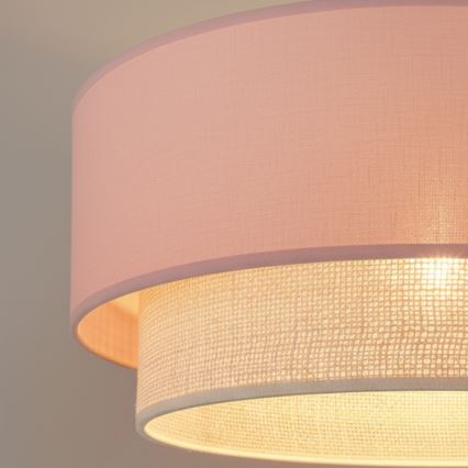 Brilagi - LED Przysufitowy żyrandol BOHO BOBO 1xE27/60W/230V śr. 40 cm różowy/kremowy