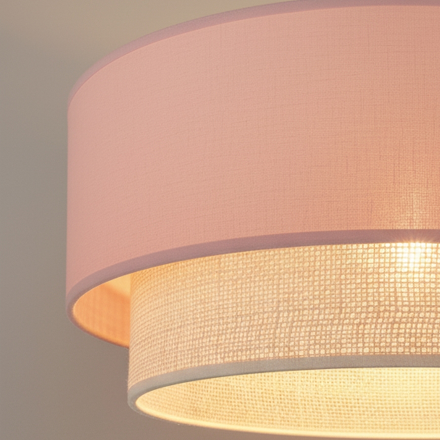 Brilagi - LED Przysufitowy żyrandol BOHO BOBO 1xE27/60W/230V śr. 40 cm różowy/kremowy