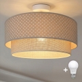 Brilagi-LED Przysufitowy żyrandol BOHO BOBO 1xE27/60W/230V Ø 40 cm w kropki beż./krem.