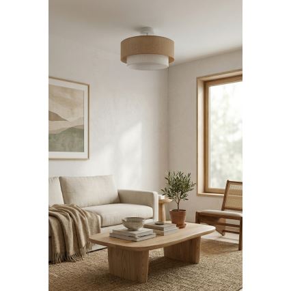 Brilagi - LED Przysufitowy żyrandol BOHO ECO 1xE27/10W/230V śr. 40 cm beżowy/kremowy