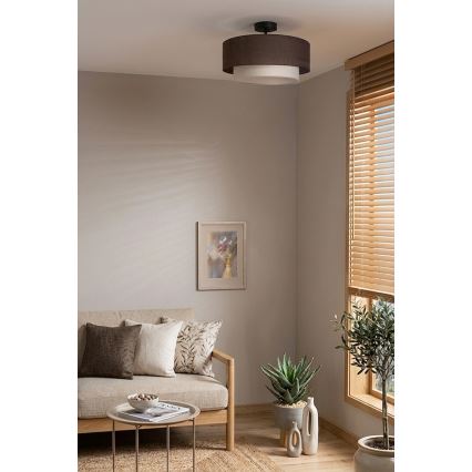 Brilagi - LED Przysufitowy żyrandol BOHO ECO 1xE27/10W/230V śr. 40 cm brązowy/kremowy