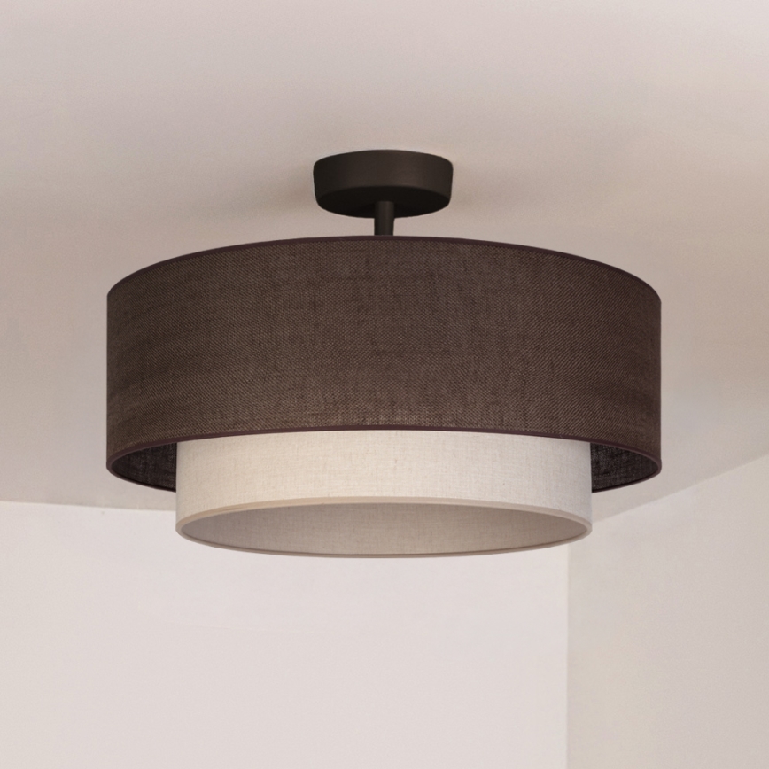 Brilagi - LED Przysufitowy żyrandol BOHO ECO 1xE27/10W/230V śr. 40 cm brązowy/kremowy
