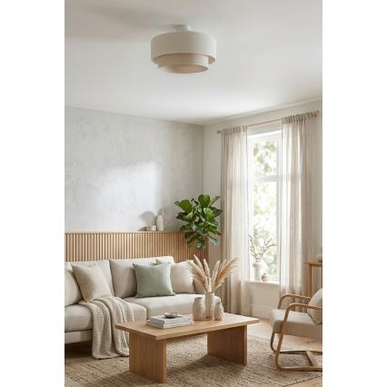 Brilagi - LED Przysufitowy żyrandol BOHO ECO 1xE27/10W/230V Ø 40 cm kremowy
