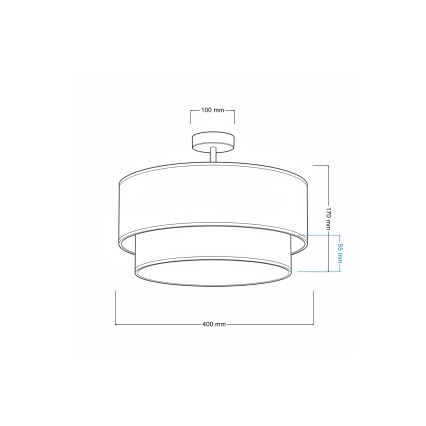 Brilagi - LED Przysufitowy żyrandol BOHO ECO 1xE27/10W/230V Ø 40 cm kremowy