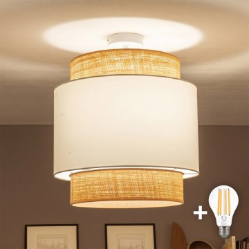 Brilagi - LED Przysufitowy żyrandol CERIA 1xE27/60W/230V śr. 40 cm beżowy/biały