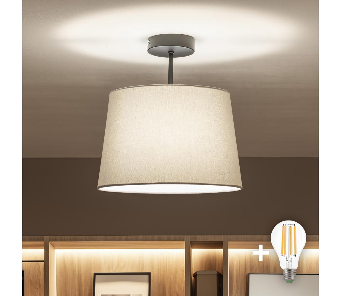 Brilagi - LED Przysufitowy żyrandol CERIA 1xE27/60W/230V Ø 30 cm czarny/szary