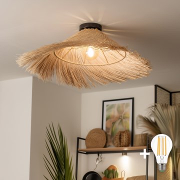 Brilagi - LED Przysufitowy żyrandol CERIA BOHO 1xE27/40W/230V śr. 100 cm rattan