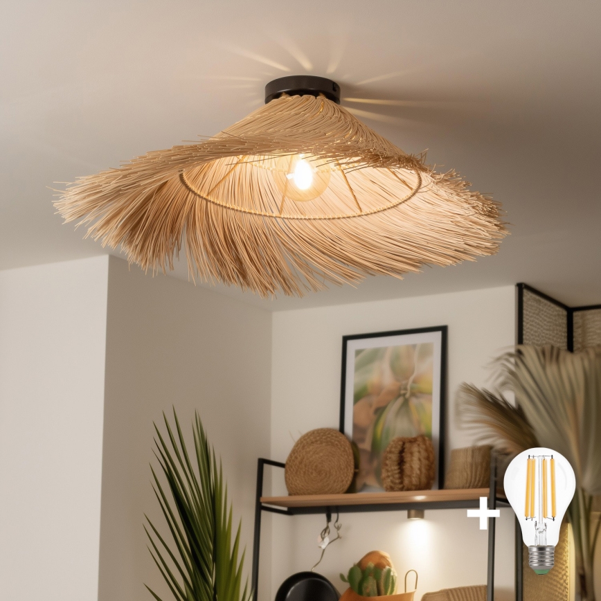 Brilagi - LED Przysufitowy żyrandol CERIA BOHO 1xE27/40W/230V śr. 100 cm rattan
