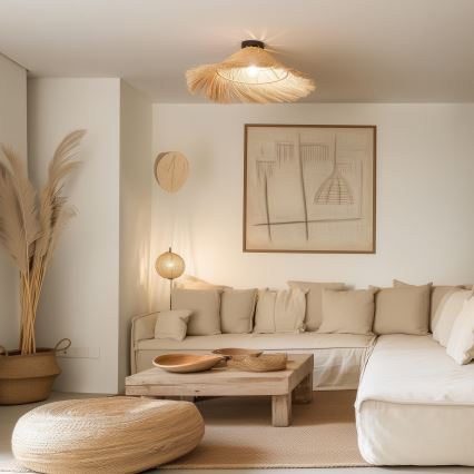 Brilagi - LED Przysufitowy żyrandol CERIA BOHO 1xE27/40W/230V śr. 100 cm rattan