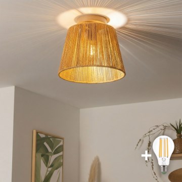 Brilagi - LED Przysufitowy żyrandol CERIA BOHO 1xE27/40W/230V śr. 28 cm brązowy/dąb
