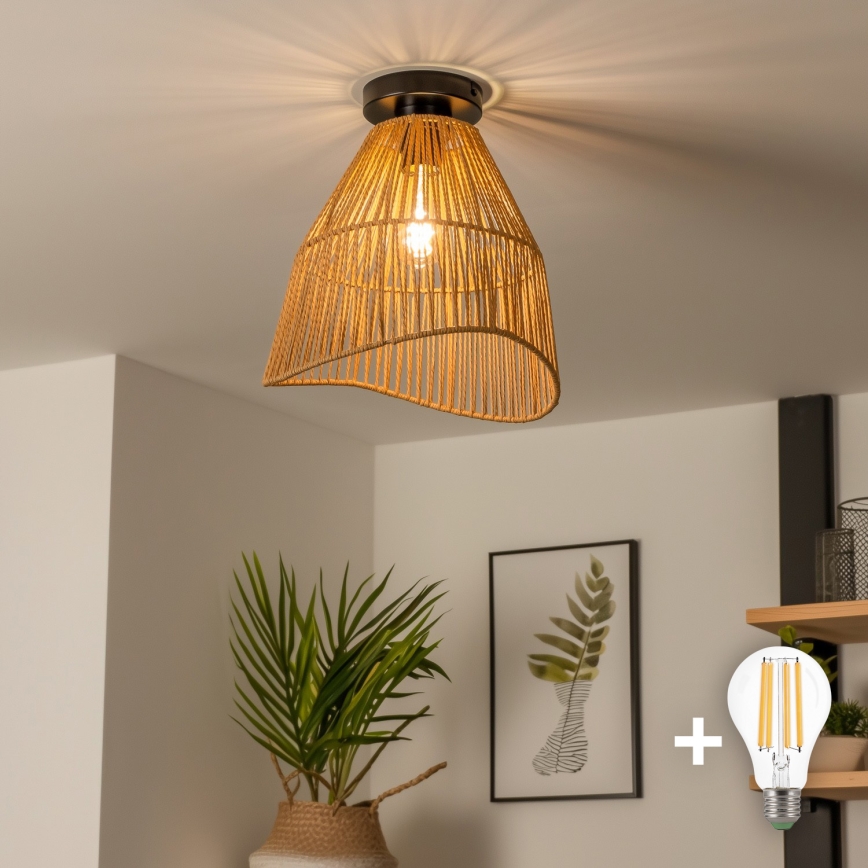 Brilagi - LED Przysufitowy żyrandol CERIA BOHO 1xE27/40W/230V śr. 30 cm brązowy