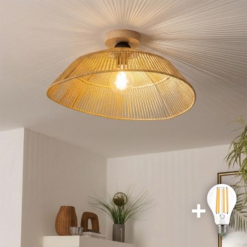 Brilagi - LED Przysufitowy żyrandol CERIA BOHO 1xE27/40W/230V śr. 50 cm brązowy/dąb
