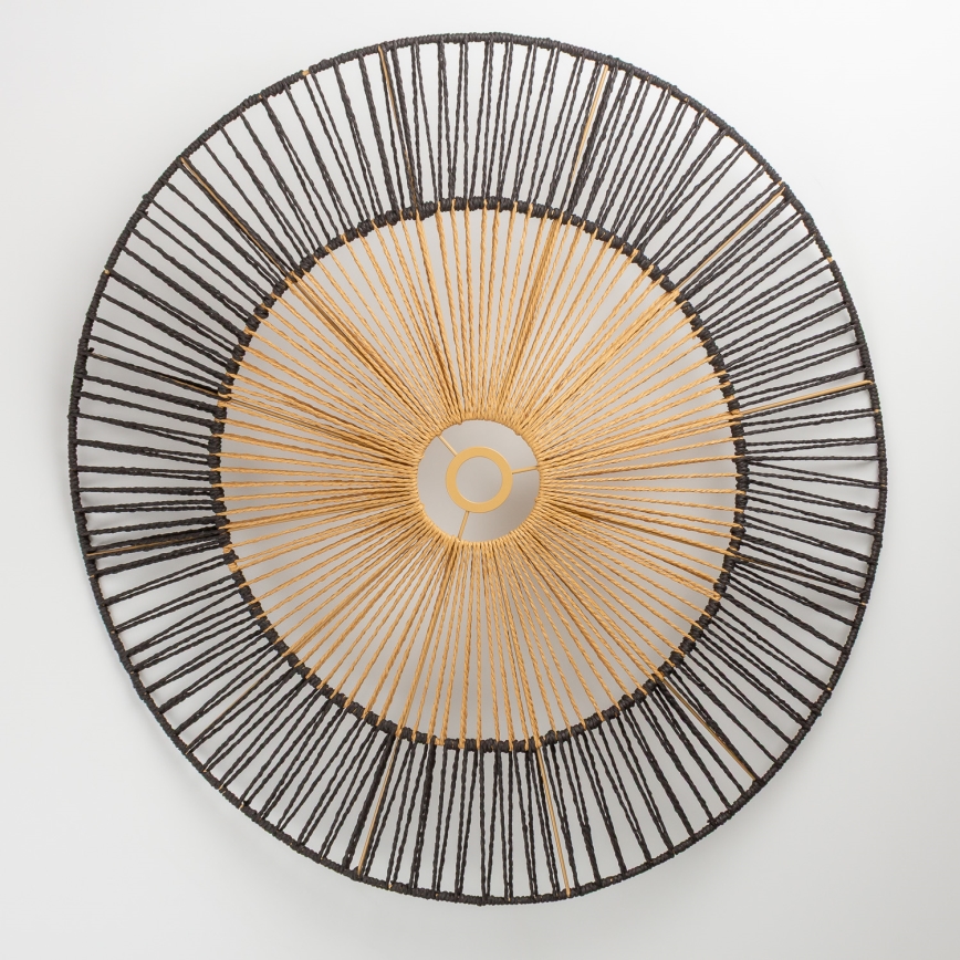 Brilagi - LED Przysufitowy żyrandol CERIA BOHO 1xE27/40W/230V śr. 80 cm czarny/brązowy