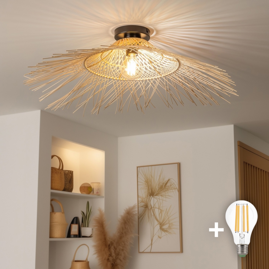 Brilagi - LED Przysufitowy żyrandol CERIA BOHO 1xE27/40W/230V, średnica 100 cm, bambus
