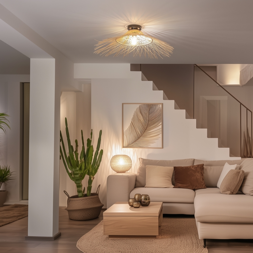 Brilagi - LED Przysufitowy żyrandol CERIA BOHO 1xE27/40W/230V, średnica 100 cm, bambus