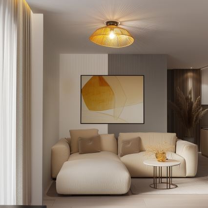 Brilagi - LED Przysufitowy żyrandol CERIA BOHO 1xE27/40W/230V Ø 50 cm brązowy