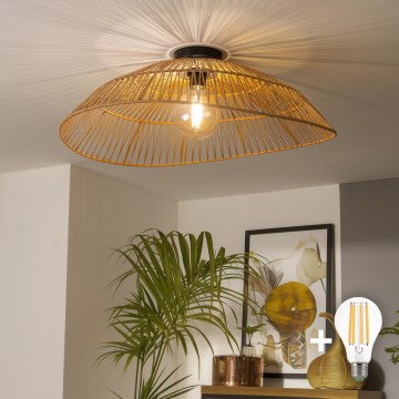 Brilagi - LED Przysufitowy żyrandol CERIA BOHO 1xE27/40W/230V Ø 70 cm brązowy