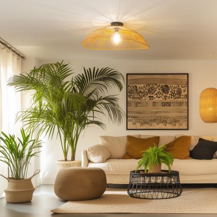 Brilagi - LED Przysufitowy żyrandol CERIA BOHO 1xE27/40W/230V Ø 70 cm brązowy