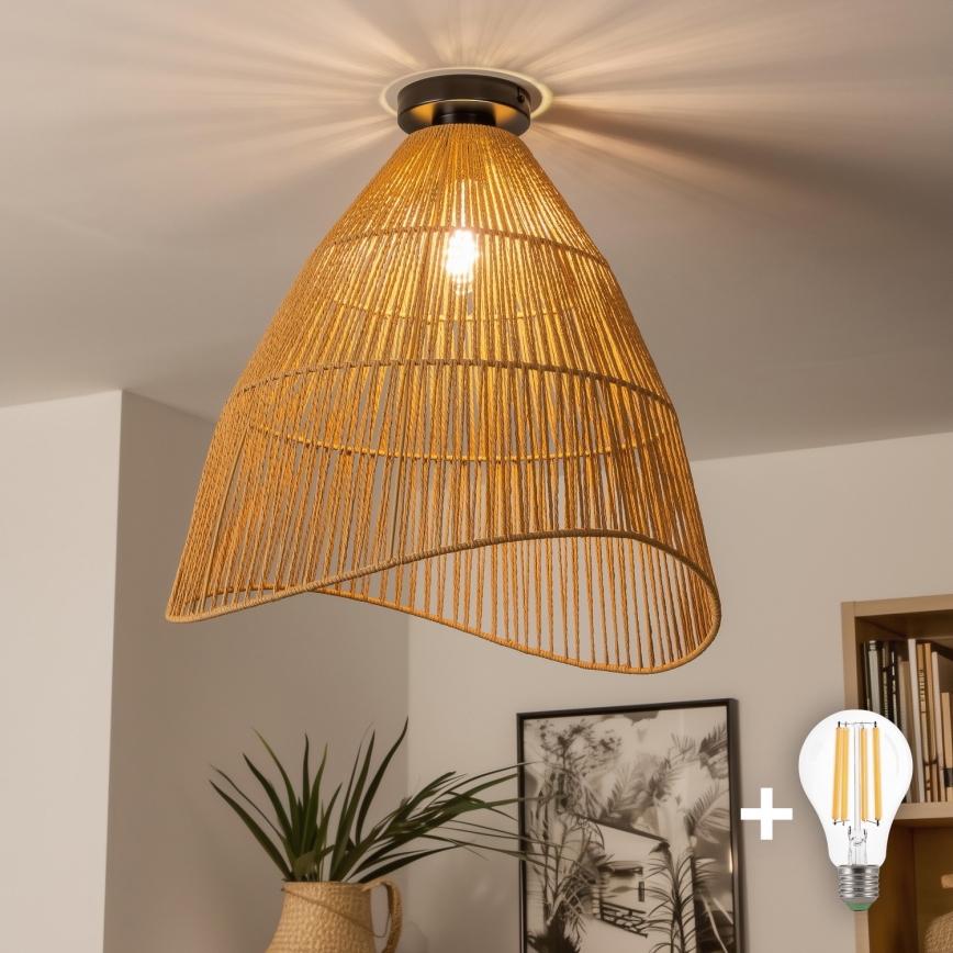 Brilagi - LED Przysufitowy żyrandol CERIA BOHO 1xE27/40W/230V Ø 70 cm brązowy