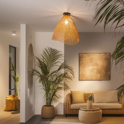 Brilagi - LED Przysufitowy żyrandol CERIA BOHO 1xE27/40W/230V Ø 70 cm brązowy