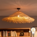 BRILAGI - LED Przysufitowy żyrandol CERIA BOHO 1xE27/60W/230V śr. 100 cm czarny/beżowy