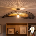 BRILAGI - LED Przysufitowy żyrandol CERIA BOHO 1xE27/60W/230V śr. 100 cm czarny/brązowy